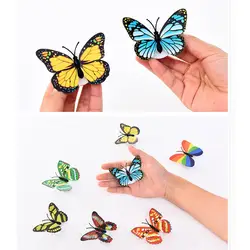 Милый светильник-светоизлучающая бабочка маленькие игрушки трехмерное украшение настенный светильник-вспышка на клейкой бумаге