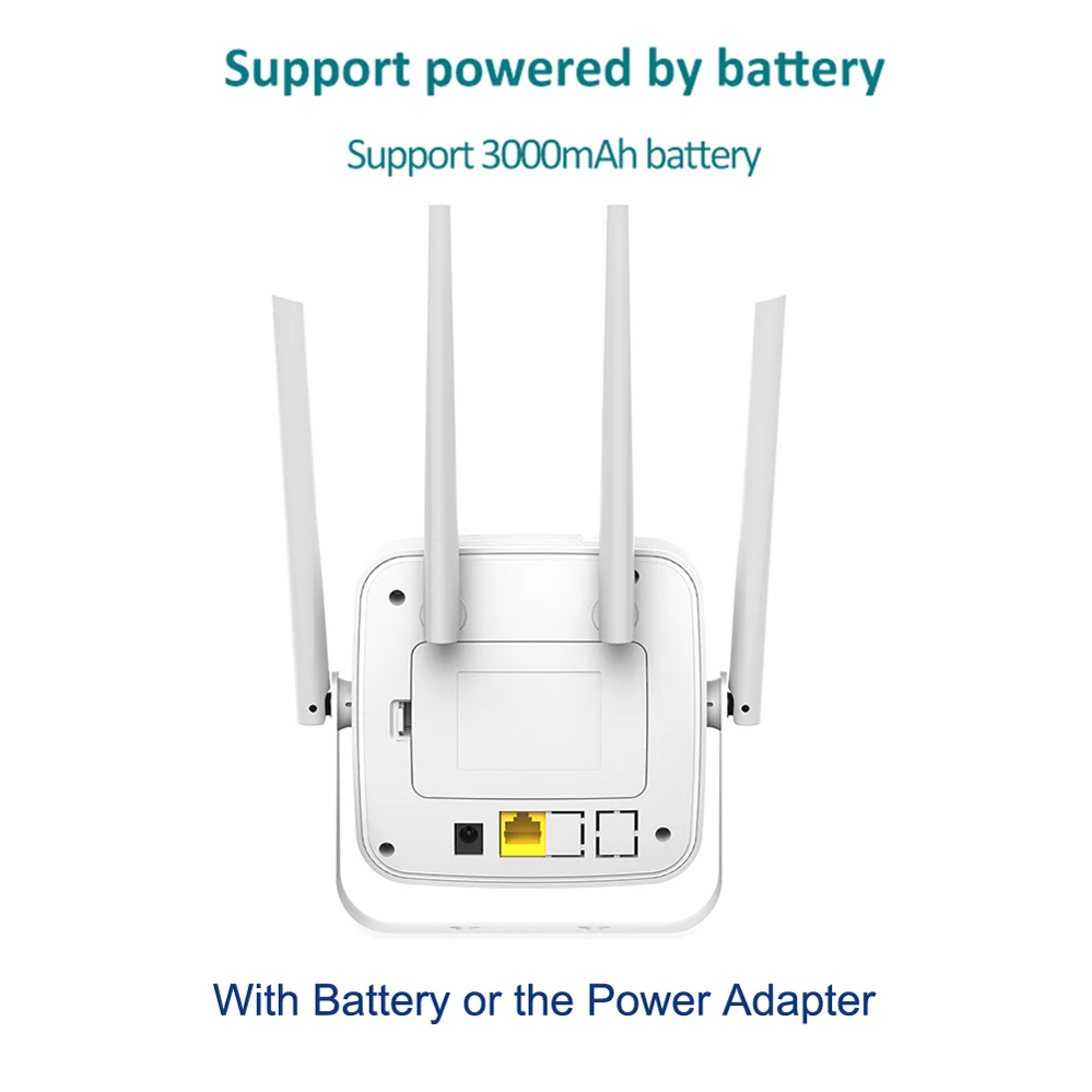 Móvel sem Fio Antena com 3000 Tianjie Roteador Cpe Modem Hotspot Wifi Banda Larga 4 Mah Bateria 4g Lte Sim - Imagem 5