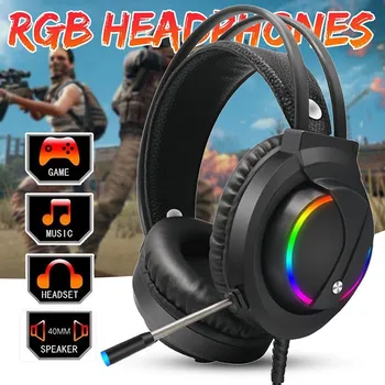 

Gaming Headset Wired Earphones Game Headphones Noise Cancelling with Microphone for PC Mobile Phone Tablet Laptop PS4 Gamer