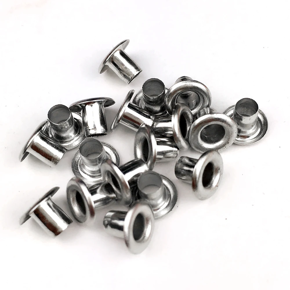 Inner Diameter 3.5 mm Silvery Eyelets Paint Pores Metal holes Bags Decorative Rivet Snap Fastener Buckle 500 Sets