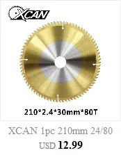 XCAN 1 шт. диаметр 160-210 мм mulitpropose TCT циркулярная пила Лезвие для обработки древесины режущий диск с твердосплавным наконечником