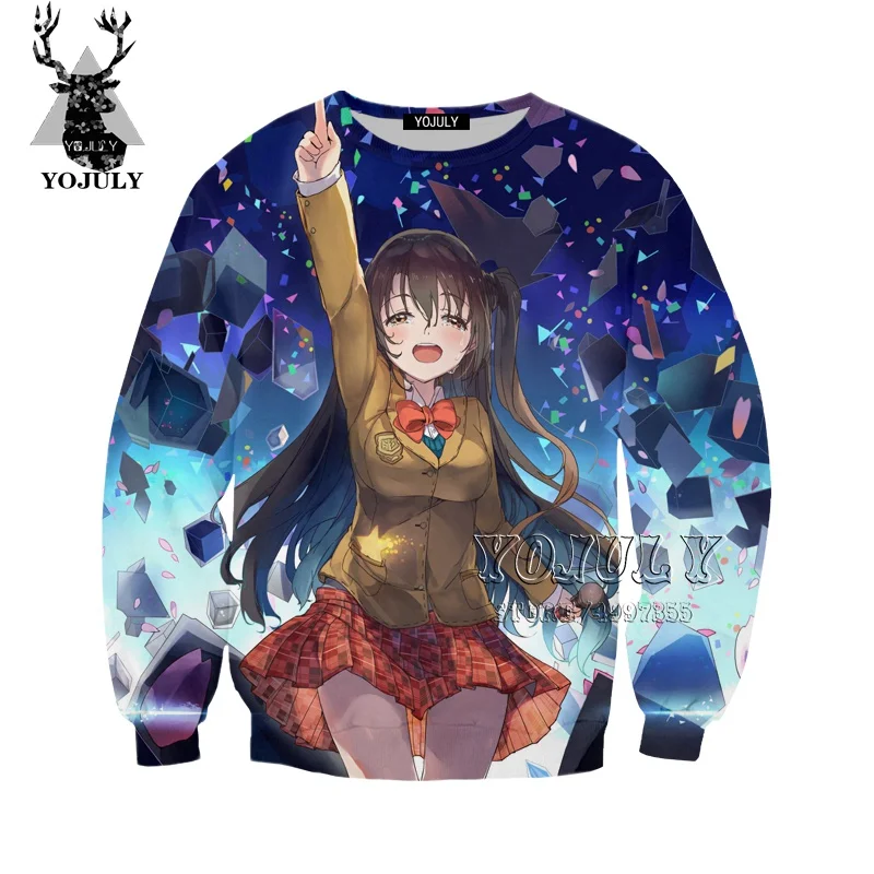 8 YOJULY Idol Master/Детская толстовка Золушки для девочек с объемным рисунком; модная детская одежда для мальчиков и девочек-подростков; топы с длинными рукавами; SW112 - Цвет: 8