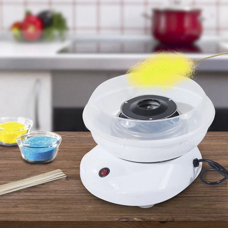 New Household DIY Cotton Candy Maker 306 Stainless Steel Sugar Machine Sweet Floss Food Processors Machine Kids Gift(US Plug)