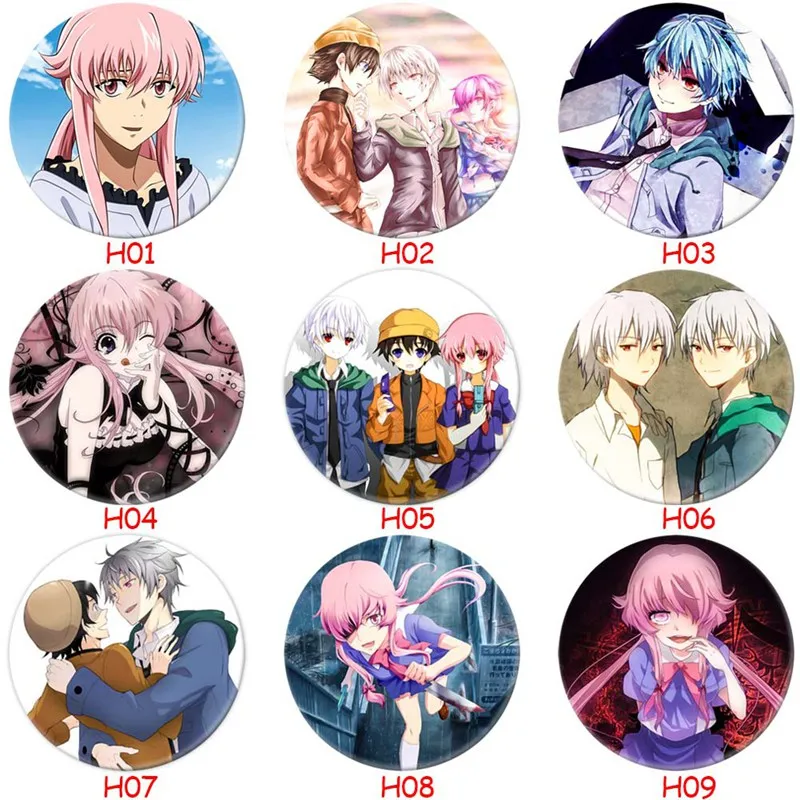 Anime Badge Future Diary Mirai Gasai Yuno Cosplay Brooch