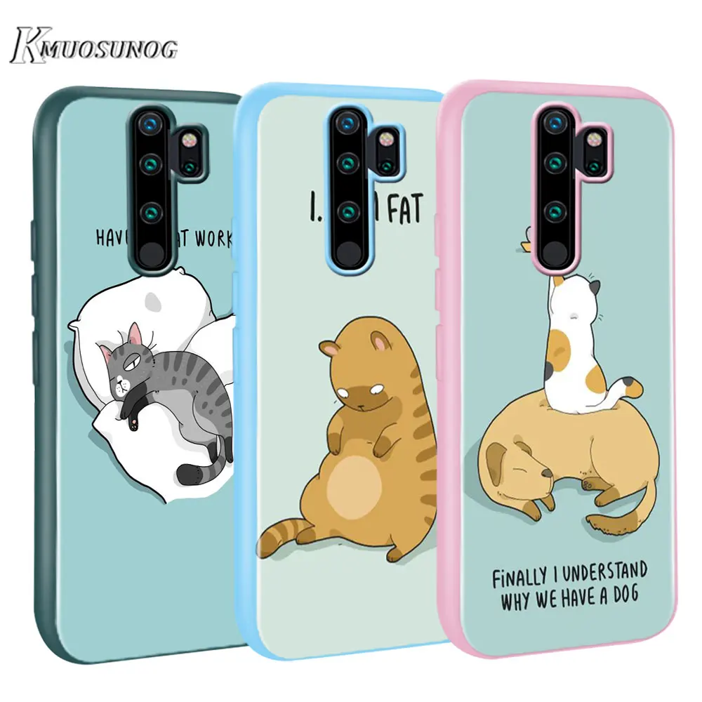 

for Xiaomi Redmi Note 8T 8 7 6 Pro Baseus Candy Color Cover Cartoon Cat Anima for Redmi Note 5 Pro 5A 4 4X Case