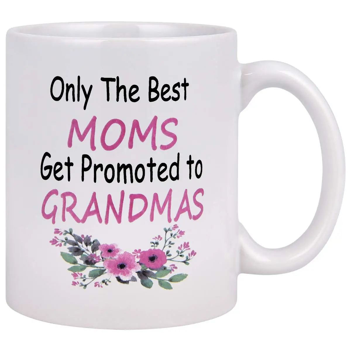 Coffee Mug Only The Best Moms Get Promoted to Grandmas Tea Cup 11 Ounce Mugs | Дом и сад