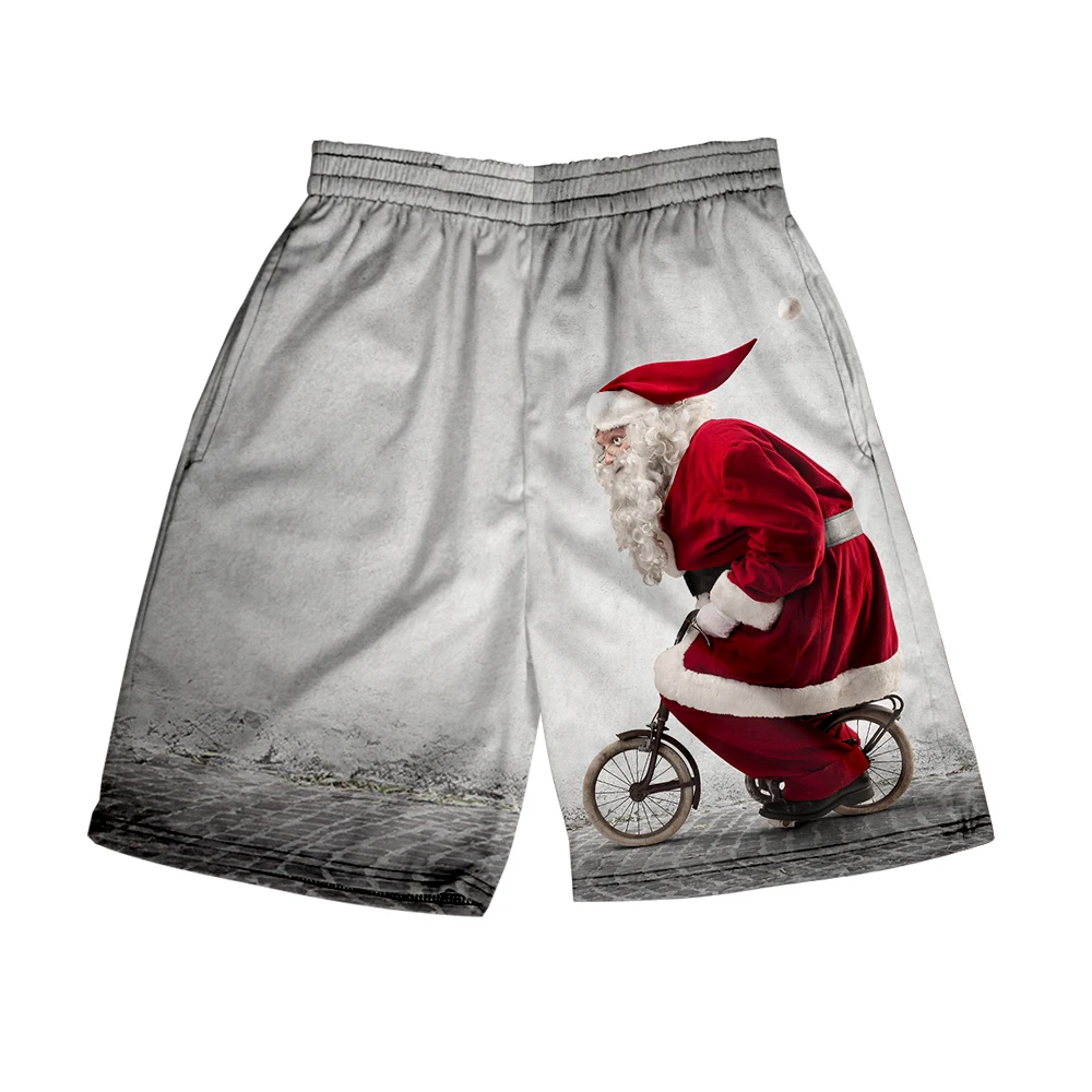 Рождественские Удобные Свободные повседневные шорты с эластичной резинкой на талии мужские шорты быстросохнущие ткани легко чистятся