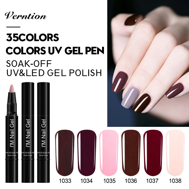Verntion 3 в 1 нейл арта Цвет гель Гель лак one step УФ светодиодный био Гели Soak Off для