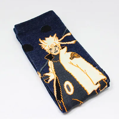 Аниме Наруто носки с принтом Uchiha Sasuke Maito Gai Tsunade милый забавный мультфильм для мужчин хлопковые носки для влюбленных осень зима дышащий комфорт - Цвет: 3