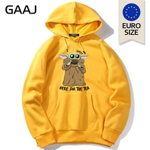 Bebê bonito yoda hoodie dos homens euro eua tamanho marca velo com capuz streetwear moletom dos homens mandalorian oversized velo hoodies masculino(China)