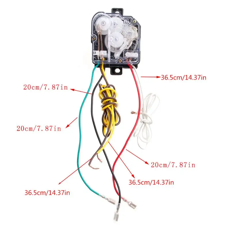 6-Wire Washing Machine Timer 90 Degree Central Hole Distance 68mm Switch Shaft