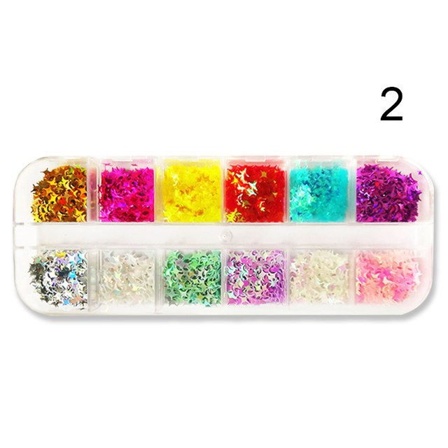 Grid/Set  Nail Art 3D Flakes iridescent Nail Sequins Sparkly 3D Thin Butterfly Flakes Polish Decor For Nail Art Accessories