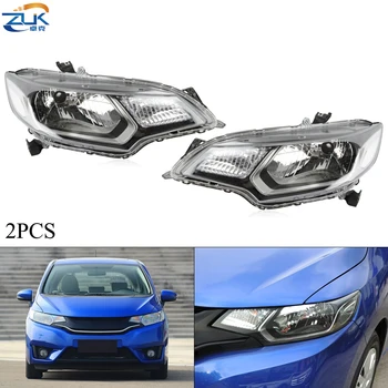 

ZUK Pair Front Headlight Headlamp For HONDA FIT JAZZ GK5 2015 2016 2017 2018 2019 2020 Halogen Head Light Head Lamp Sub-Assy
