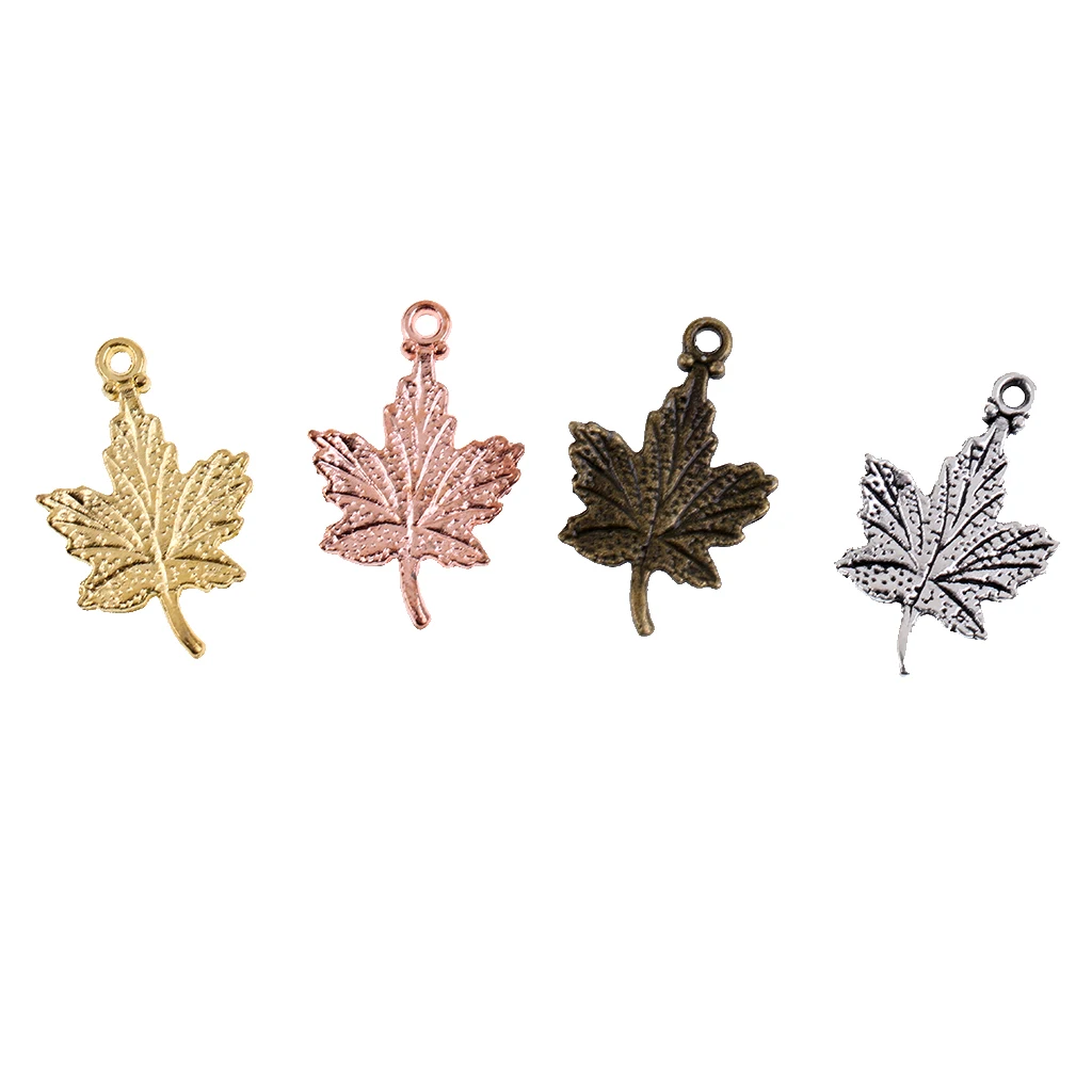 20 pcs Maple Leaf Charms Assorted Colors Fall Nature Jewelry Design Supplies Pendants Fashion Jewelry