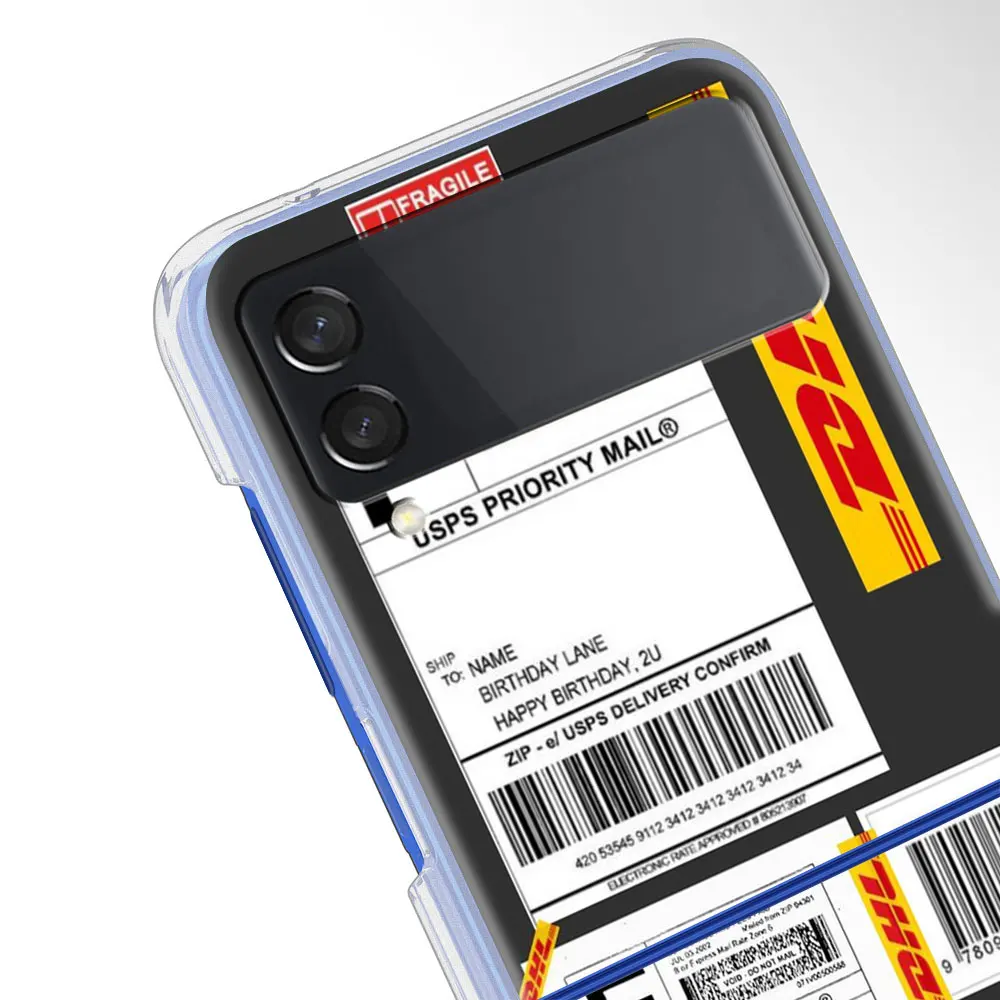 Dhl Express Hot Clear Hard PC Case for Samsung Galaxy Z Flip 3 5G Plastic Phone Coque Folding Splitting for Z Flip 3 Cover Shell