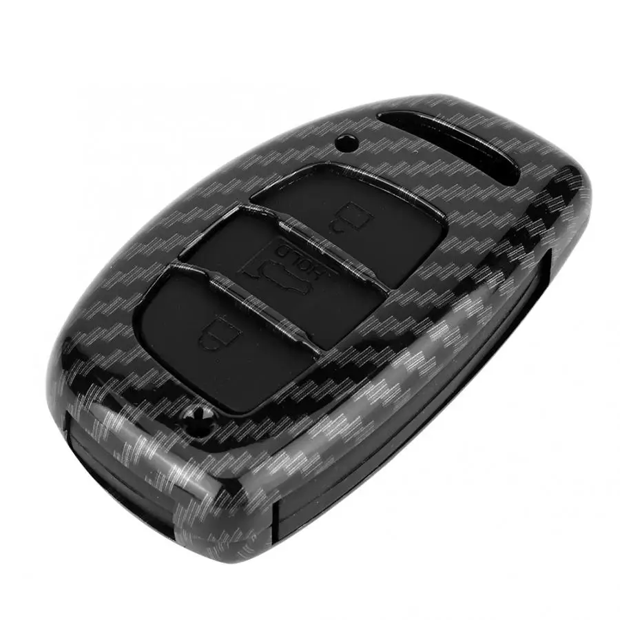 3-Button Carbon Fiber Remote Key Case Cover Accessory Fit for HYUNDAI Tucson oto aksesuar car tools car accessories