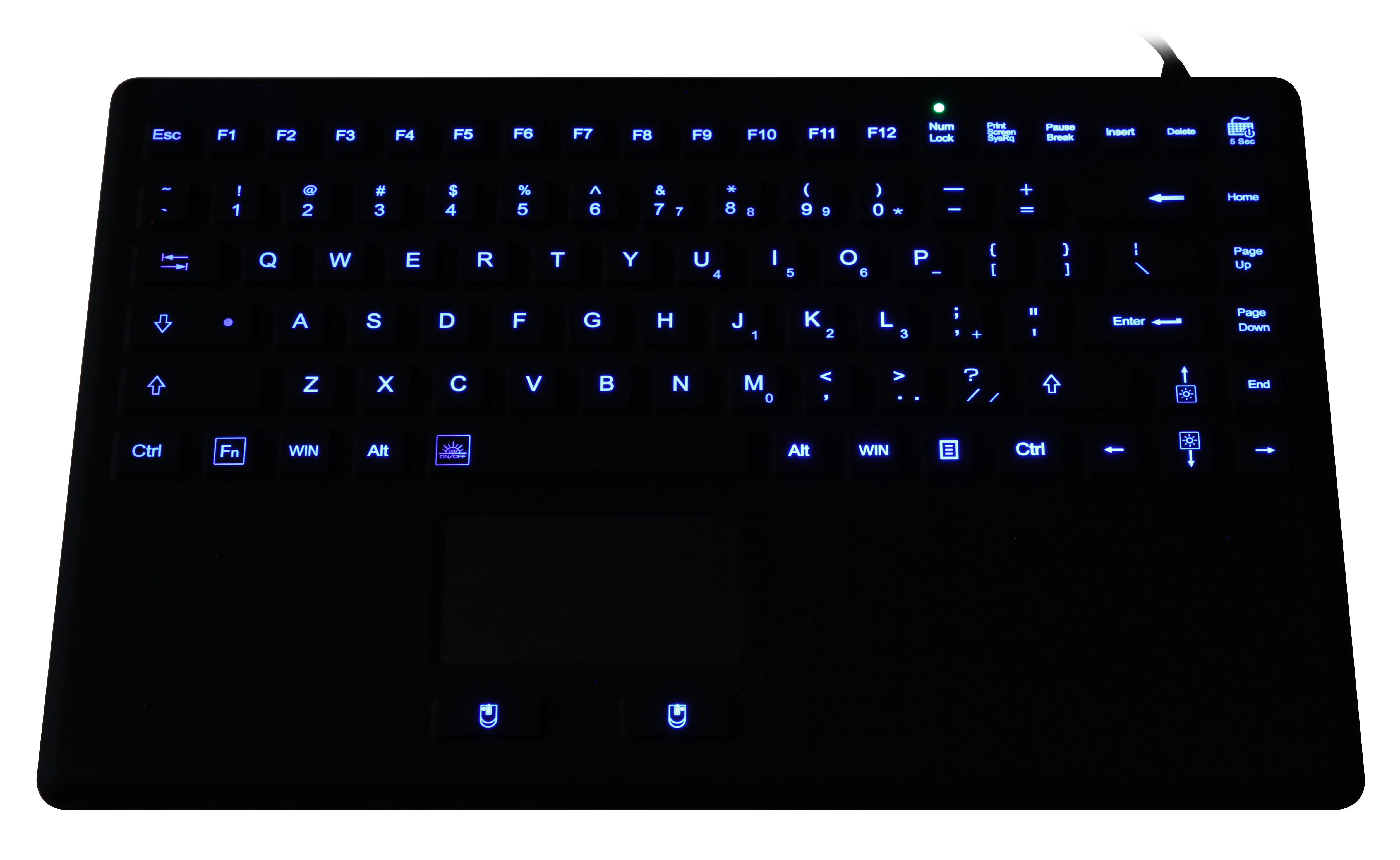 Impermeável do Portátil do Silicone Ip68 com Touchpad Teclado Industrial