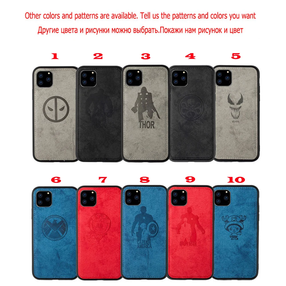 custom Джинсовая текстура дизайн анти-отпечаток руки чехол из ТПУ для Apple iphone 11 11pro max чехол x xr xs max чехол s для iphone 6 6s 7 8 plus чехол - Цвет: custom