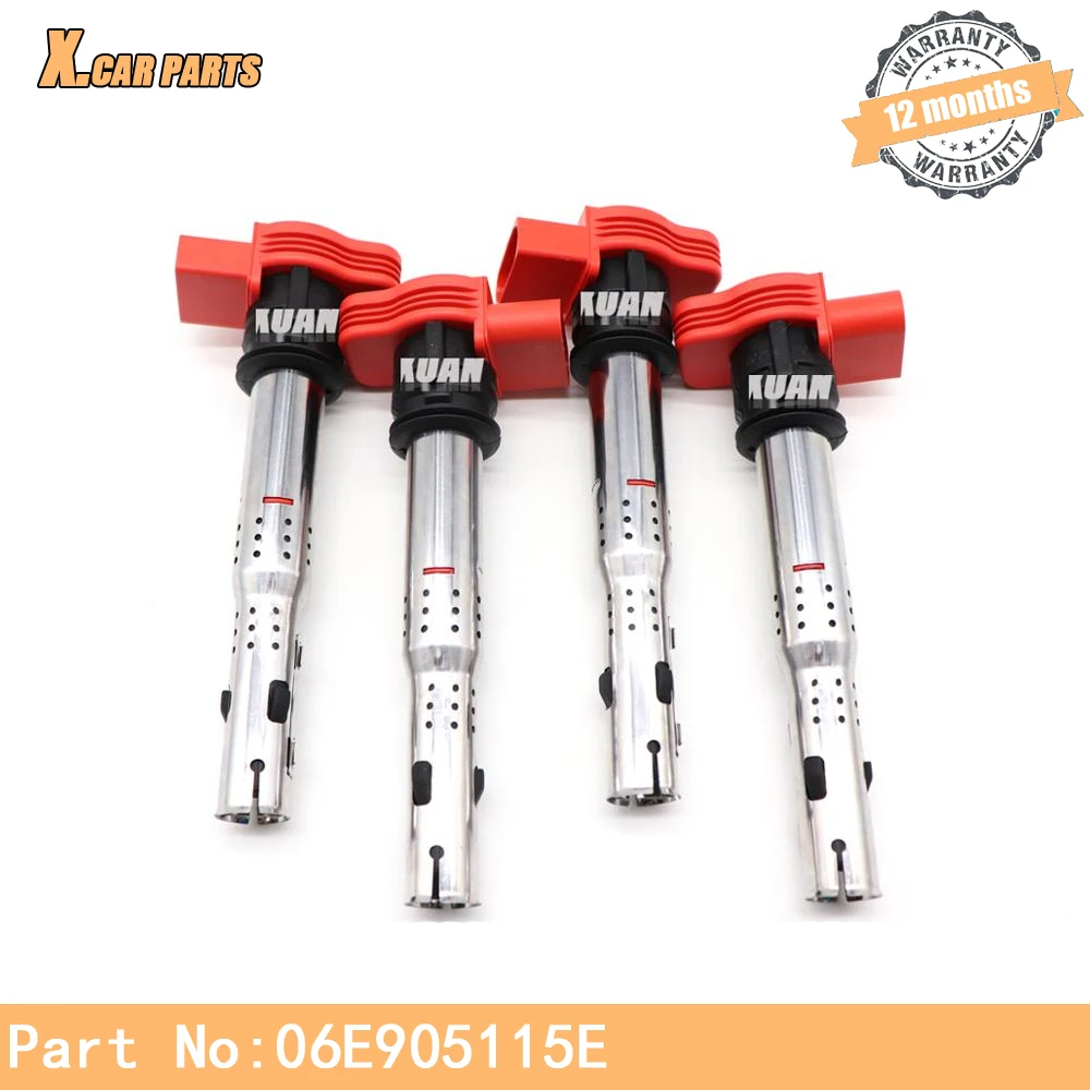 Катушка зажигания 06E905115E для Volkswagen CC Beetle Eos Golf R Tiguan Audi S3 A4 A5 A6 Q5 R8 Q7 TT allroad Quattro 2.0L 2 0