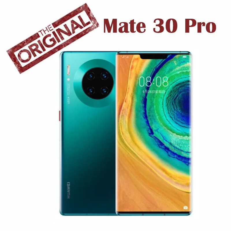 

New Original Huawei Mate 30 Pro Cell Phone 8G RAM 128G ROM Kirin 990 Android 10 Octa core 6.53inch 2400×1176 4500Mah