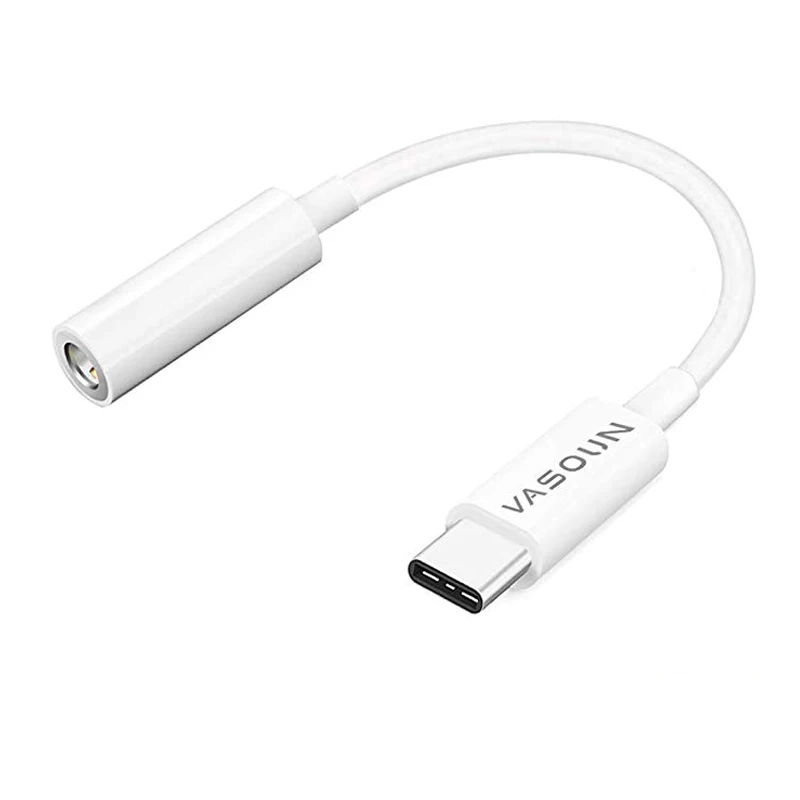 Standard VASOUN USB C до 3,5 мм разъем для наушников цифровой аудио кабель тип-c до 3,5 мм AUX Наушники USBC адаптер конвертер - Цвет: Standard