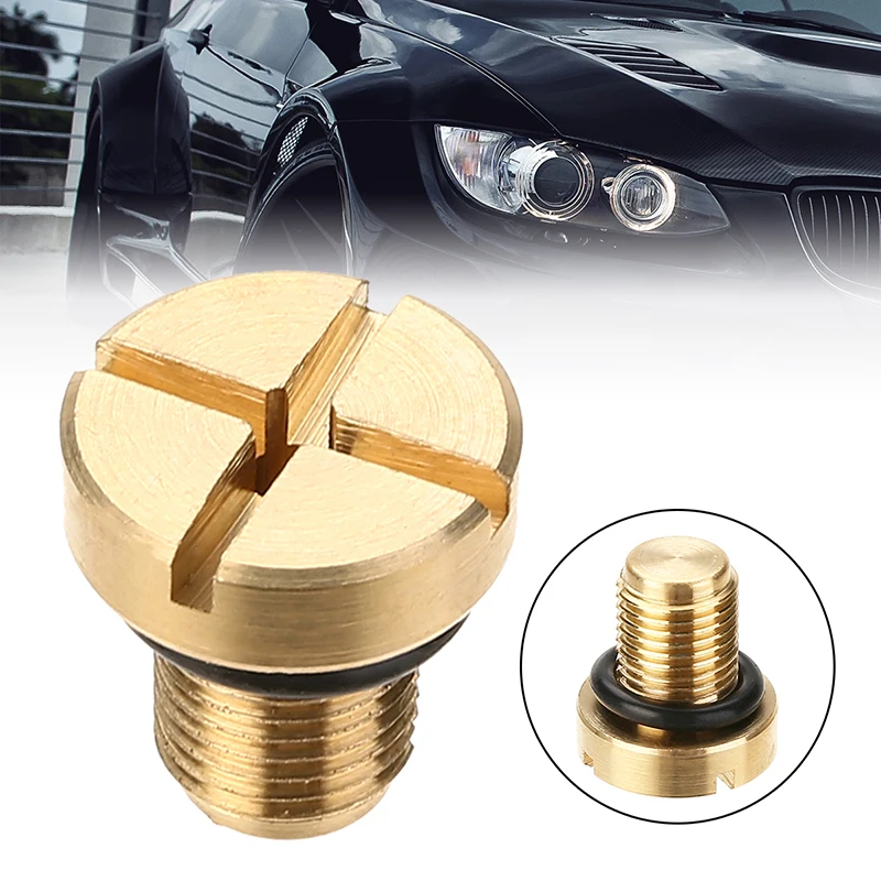 1pc Brass Coolant Expansion Tank Bleeder Screw Includes Rubber O-ring 17111712788 For BMW E36 E39 E46 Z4