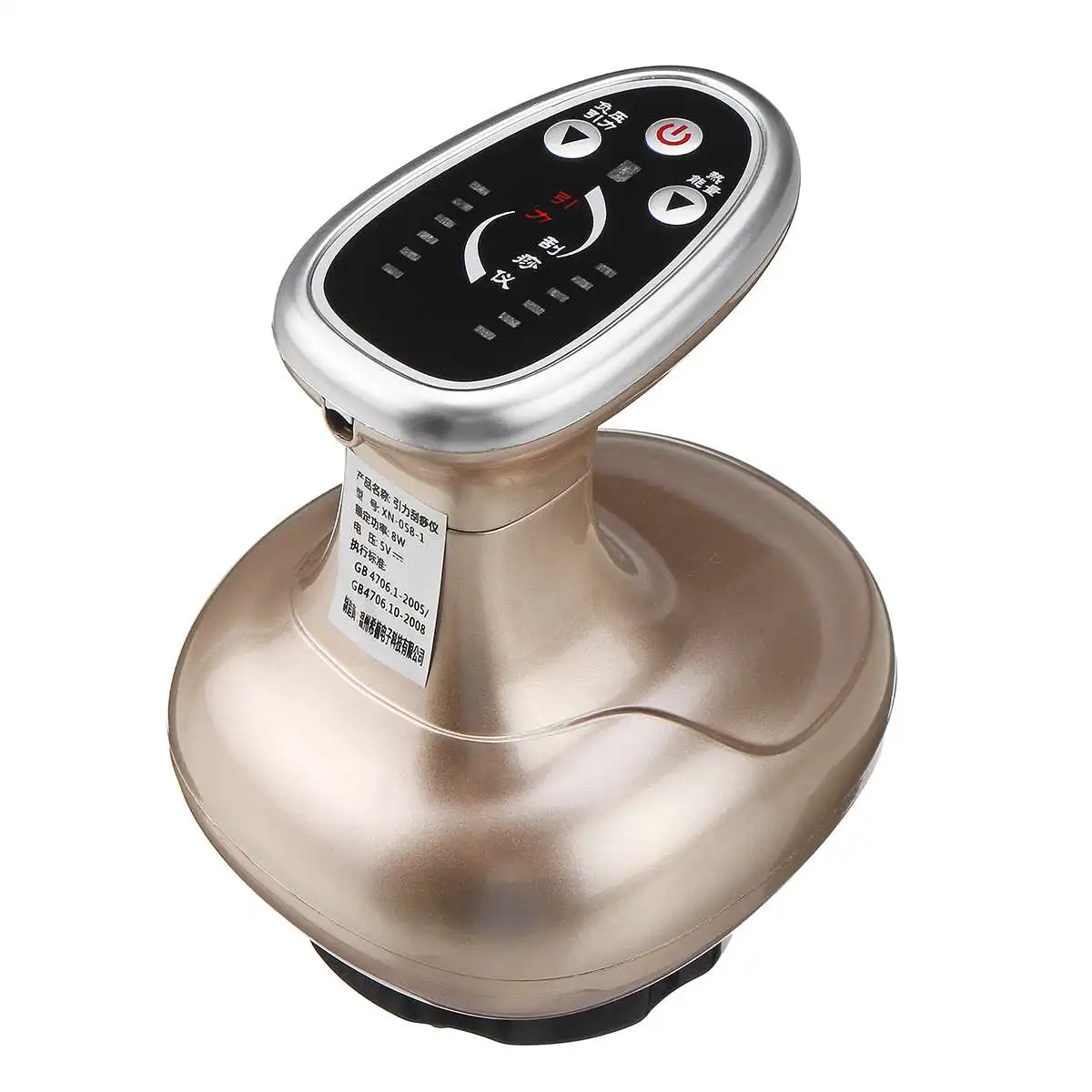 Gold Plug in Heater Электрический инструмент для скрапания массажер для тела акупунктурные точки вакуумная гуаша устройство забота о здоровье салон красоты снимает стресс - Цвет: Gold Plug in Heater