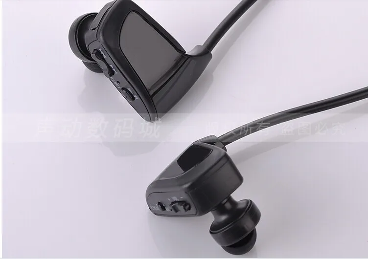 Беспроводные наушники MP3 студенческие спортивные беговые беспроводные наушники одна машина MP3 носимый музыкальный плеер без потерь - Цвет: Черный