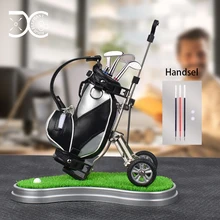 Golf kalemler Golf çantası tutucu ile, 3 adet alüminyum kalem ofis masası Golf çantası kalemlik babalar günü için, Golf Souvenirs Un(China)