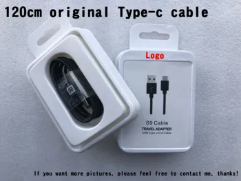

100Set/lot 100% Genuine Original S9 S8 USB Type-C 1.2M fast Charing Data Sync Cable For S8 Note 7 8 S8 S8 plus with package