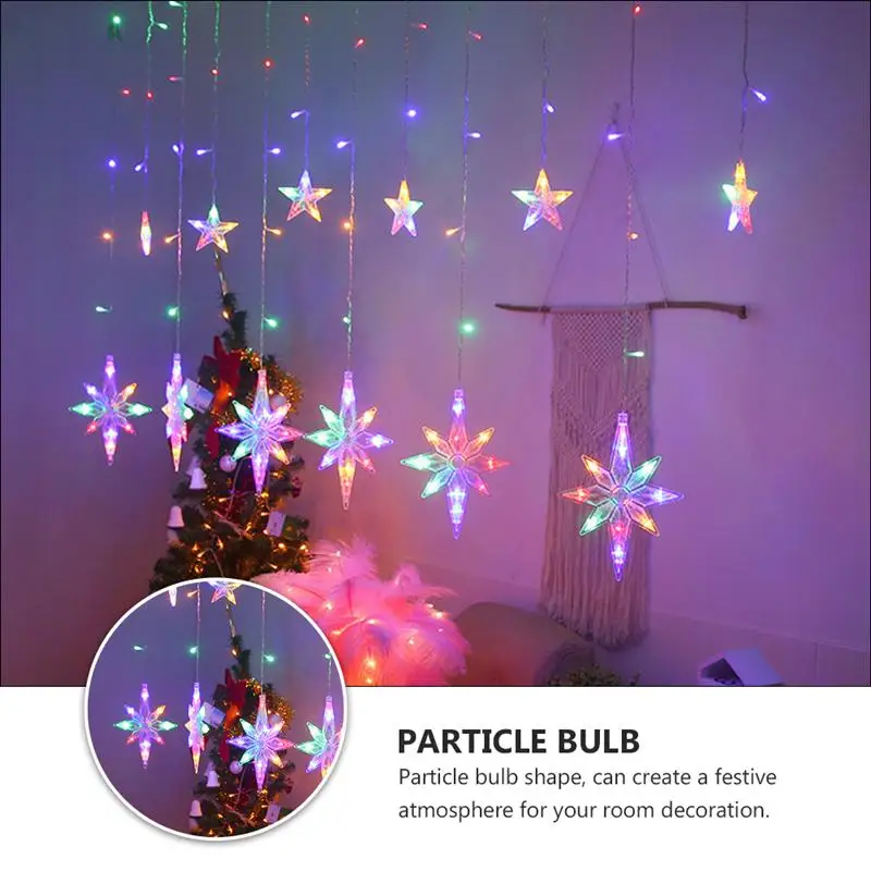 

Christmas String Light LED Star Shaped Light Layout Adornment Lamp Showcare Decor Props Christmas String Light (EU Plug)