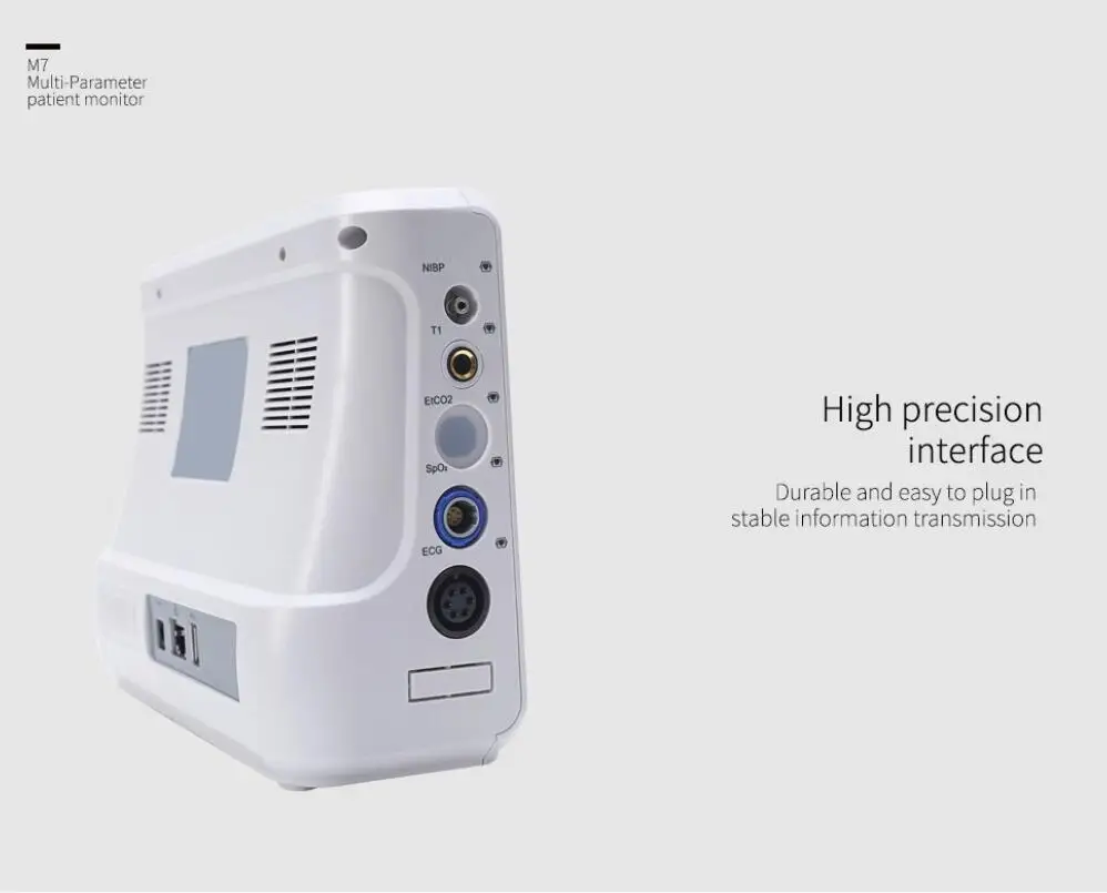7in ICU модульный монитор пациента измерения артериального давления SpO2/PR/NIBP/ECG/RESP/TEMP/ETCO2