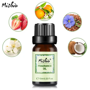 

Mishiu 10ML Baby Powder Fragrance Oil Flower Fruit Essential Oil Strawberry Bubble Gum Parma Coconut Mandarin Orange Oil Care