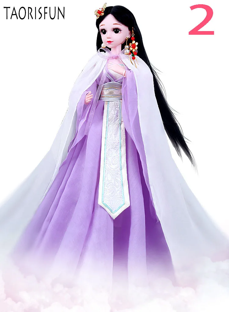 TAORISFUN китайское традиционное платье для 60 см больших кукол Peluca Rapunzel Bjd, аксессуары, Большое модное платье Boneca, игрушка принцессы