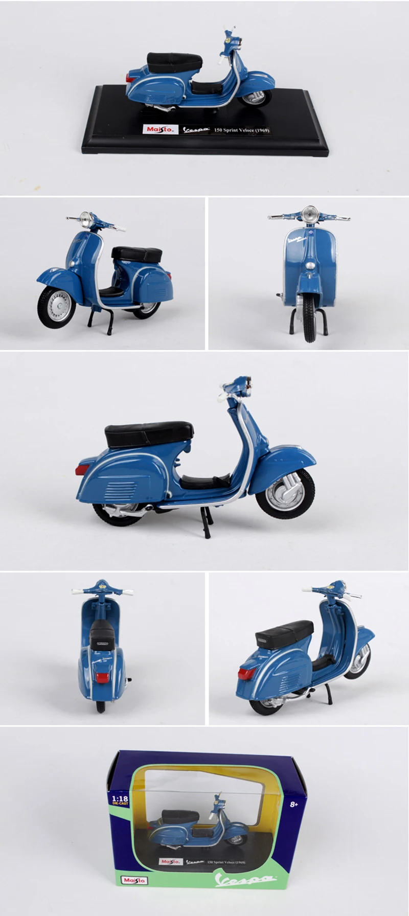 1/18 весы 1969 VESPA 50 специальные модели мотоциклов модели автомобилей Литье под давлением мото детские игрушки коллекция подарков