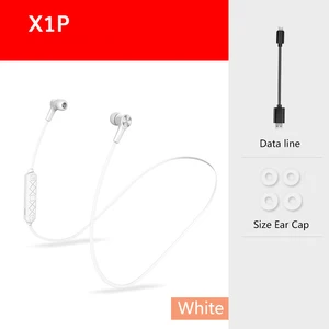 Image 2 - Bezprzewodowy zestaw słuchawkowy Bluetooth 5.0 sport wiszący szyi podwójny zaczep na ucho słuchawki Stereo HIFI uniwersalne słuchawki X1P z redukcją szumów