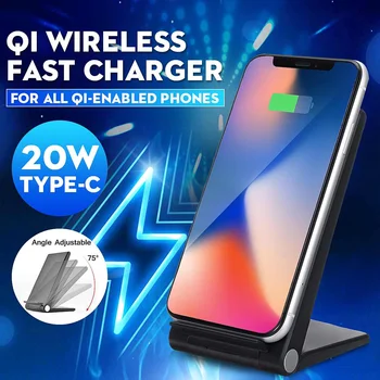 

20W Qi Wireless Charger for iPhone 11 Pro XR XS Max Xiaomi mi 10 fast Wireless Charging Stand for Samsung S20 S10