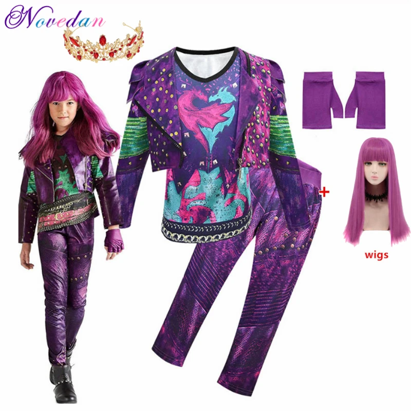 Girls Evie Costume Dress - Birthday Party, Halloween Cosplay Outfit With 3D Print - View #2