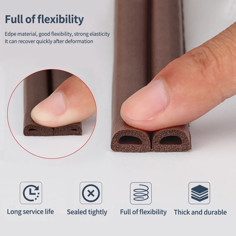 DIPE Self-Adhesive Door And Window Sealing Strip Glass Window Anti-Collision Rubber Strip acoustic foam наклейки на стену door seal strip sealing strip tape window seal strip sealing tape sealing strip rubber seal strip rubber door weatherstripping door weatherstripping