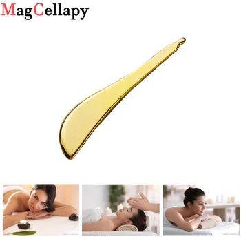 

Golden Copper Brass Gua Sha Board Body Massage Tool Guasha Board For Acupuncture Scraping Massager Tools SPA Acupuncture Scrape