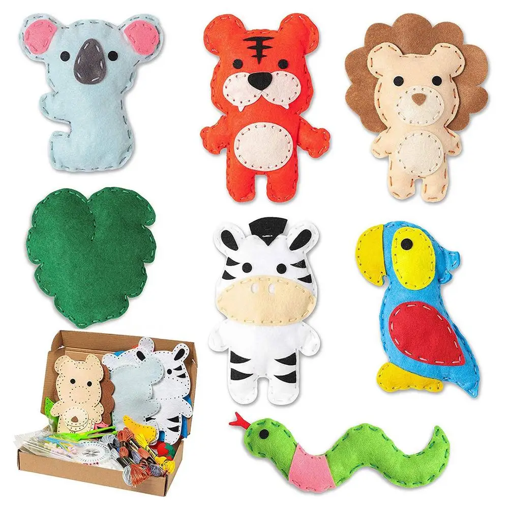 Felt Animal Crafting Sewing Kit Fun DIY Stuffed Animal Sew Kits For