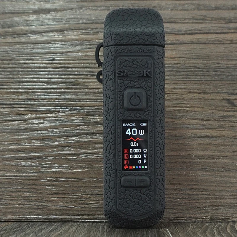 Черный Силиконовый защитный чехол для Smok PRM40 40w Vape Pod Pen Mod kit светящийся белый - Цвет: Черный