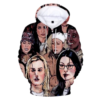 

2019 Orange Is the New Blac Hoodies 3D Print Sweatshirts Hot Sale Harajuku Long Sleeve Clothes 2019 Hooded Plus Size for women