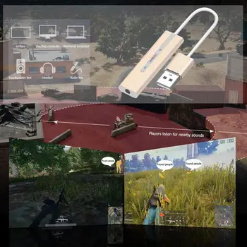 

2 in 1 External Sound Card USB to 3.5mm Jack Headset Microphone Adapter