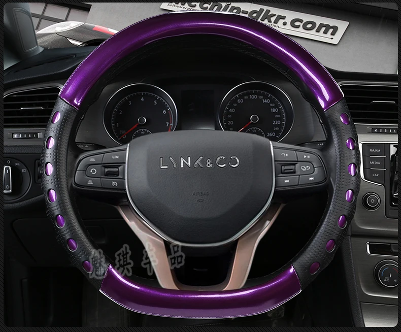 Lynk& Co 01 чехол на руль Lynk& Co 02 кожаный чехол на руль автомобиля четыре сезона Модифицированная только внутренняя отделка