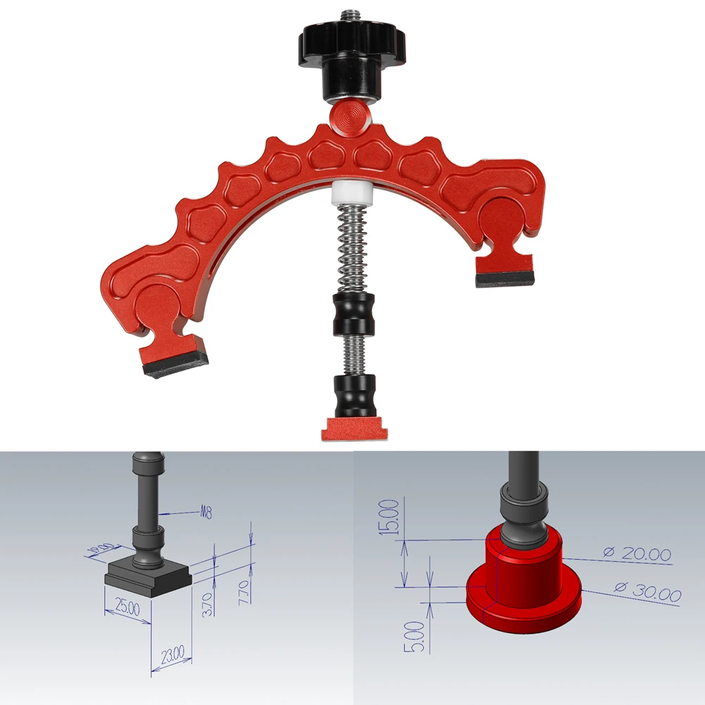 

Pure Aluminum Alloy Adjustable Press Plate Sliding Chute Holder Woodworking Tools