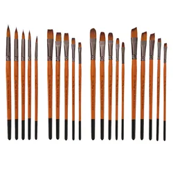 Ensemble de pinceaux de peinture acrylique, à l'huile et à l'aquarelle, pour débutants, 5 pièces 