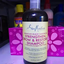 Ямайское черное касторовое масло укрепляет, выращивает и восстанавливает шампунь 482 мл