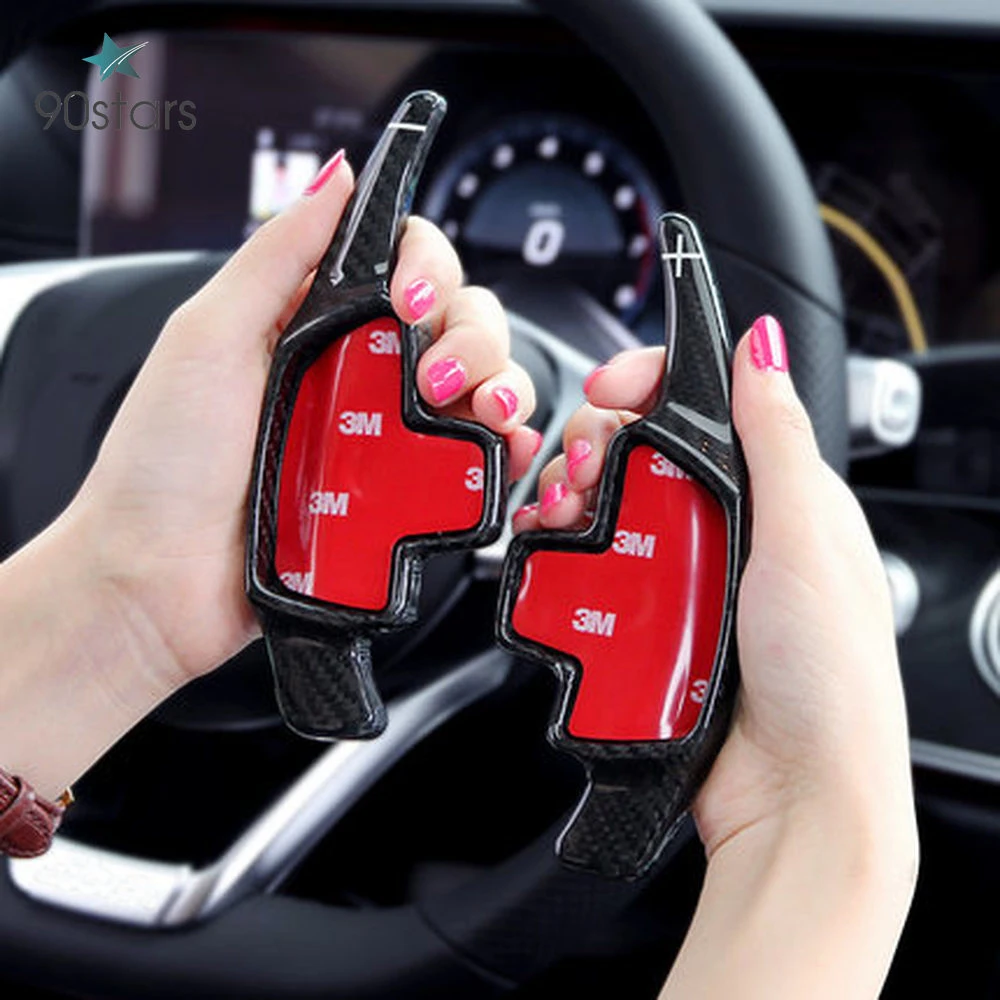 Весло рулевого колеса из углеродного волокна для Mercedes Benz A B C E CLA CLS M GL Class GLK SLK W176 W246