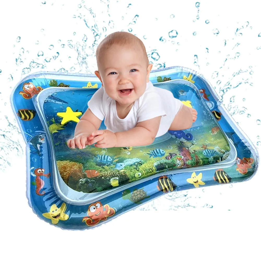

Hot Sales Baby Kids water play mat Inflatable Infant Tummy Time Playmat Toddler for Baby Fun Activity Play Center Dropship#p5